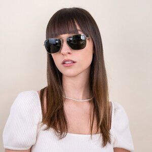 Ray-Ban Caravan RB3136 001 Gold Frame/Green G-15 Lens